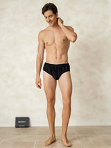 [Black] SilkSilky-UK Pure Silk Mens Underwear 003