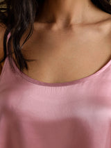[Pale Mauve] SilkSilky-UK Spaghetti Strap Camisole Set 004