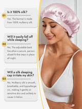 [Light Pink] SilkSilky-UK Sleep Cap 005