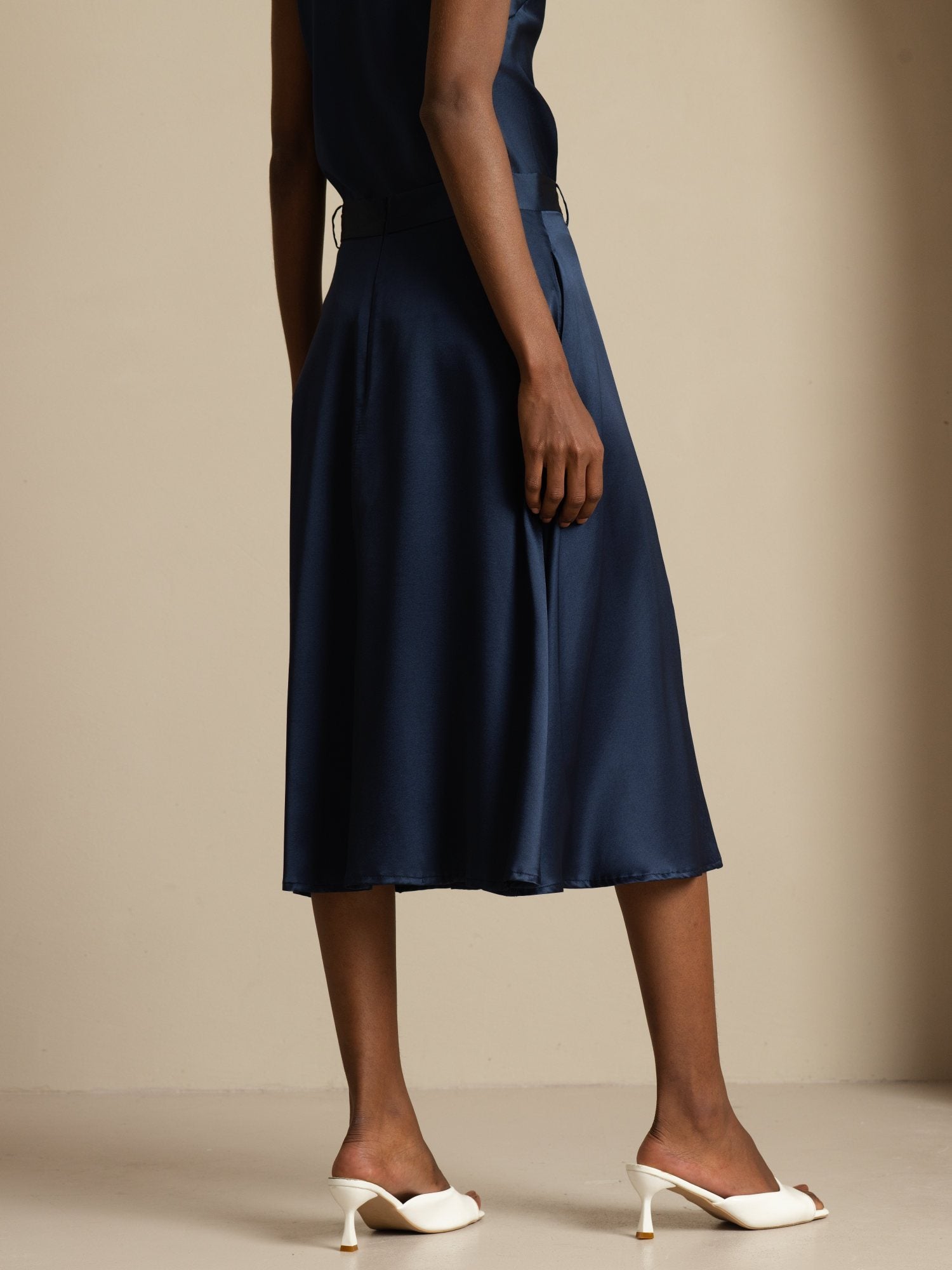 [DarkBlue] SilkSilky-UK 19Momme Silk Skirt 002