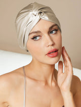 [Beige] SilkSilky-UK Sleep Cap 001