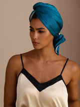 [Teal] SilkSilky-UK Hair Towel Wrap 002