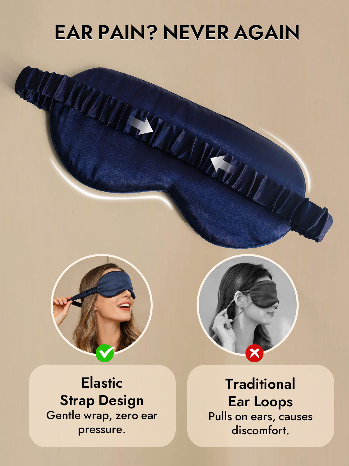 [Dark Blue] SilkSilky-UK Sleep Mask 006