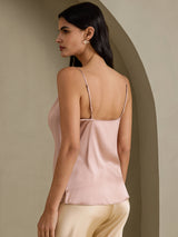 [Tuscany] SilkSilky-UK Spaghetti Strap Cowl Neck Camisole 002