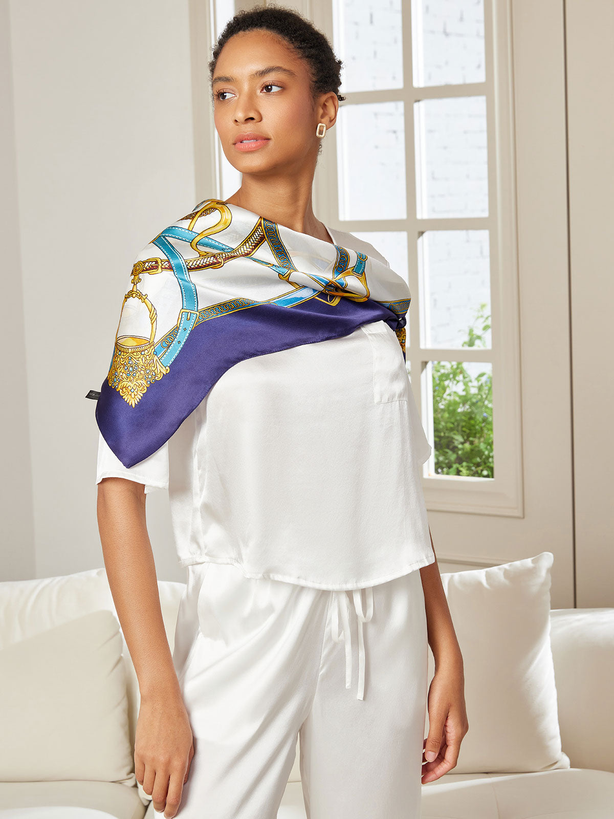 [P005] SilkSilky-UK Pure Silk Scarf 002,