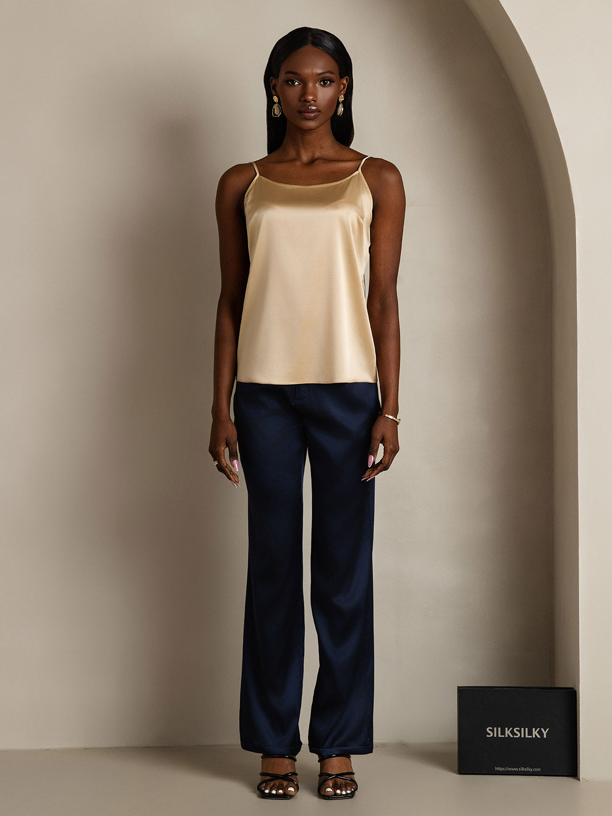 [Champagne] SilkSilky-UK 19Momme Silk Camisoles 008