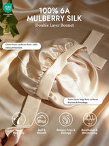 [Beige] SilkSilky-UK Sleep Cap 002