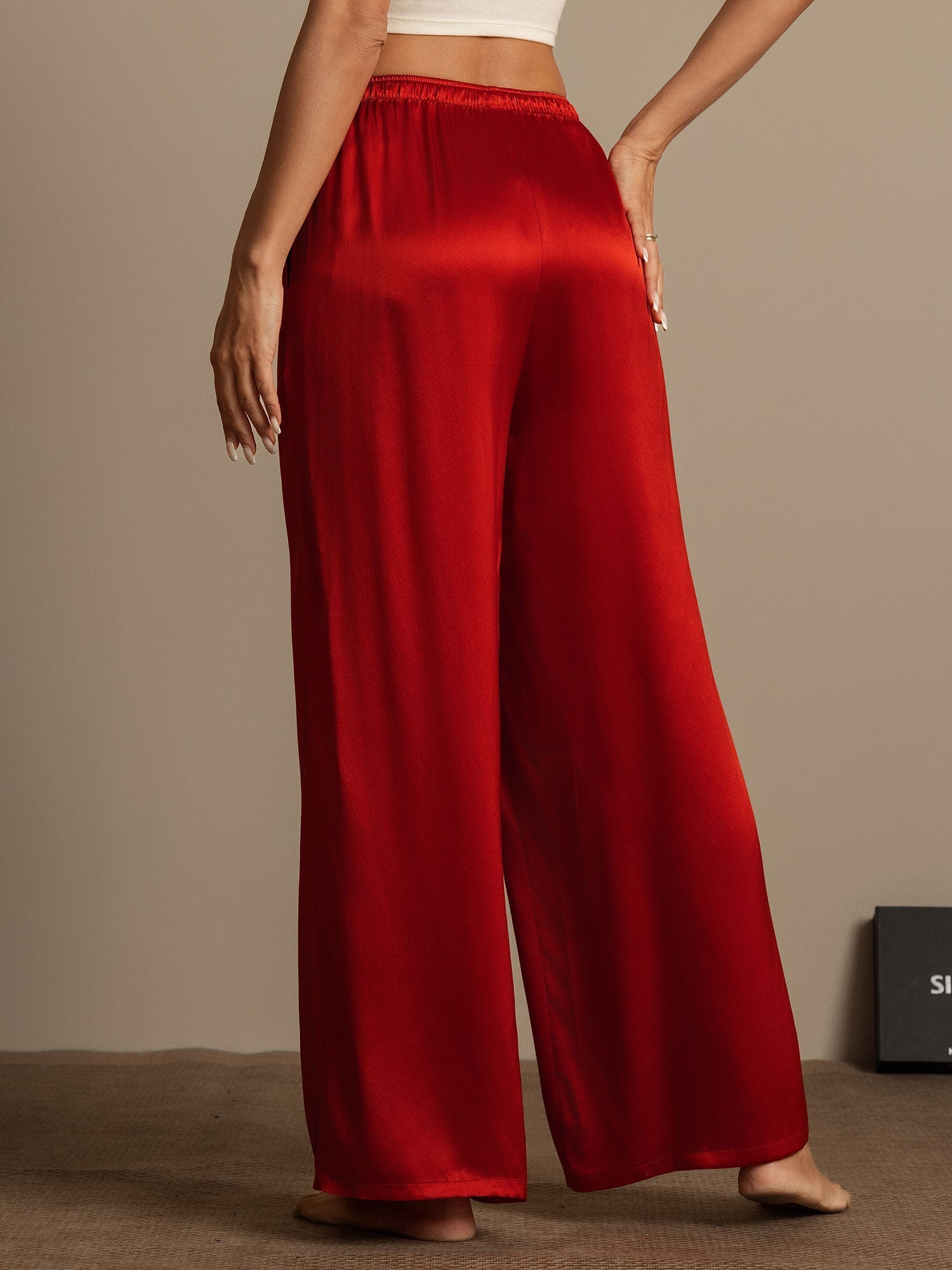 [Wine] SilkSilky-UK Pure Silk Womens Pants 002