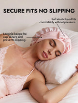 [Light Pink] SilkSilky-UK Sleep Cap 004
