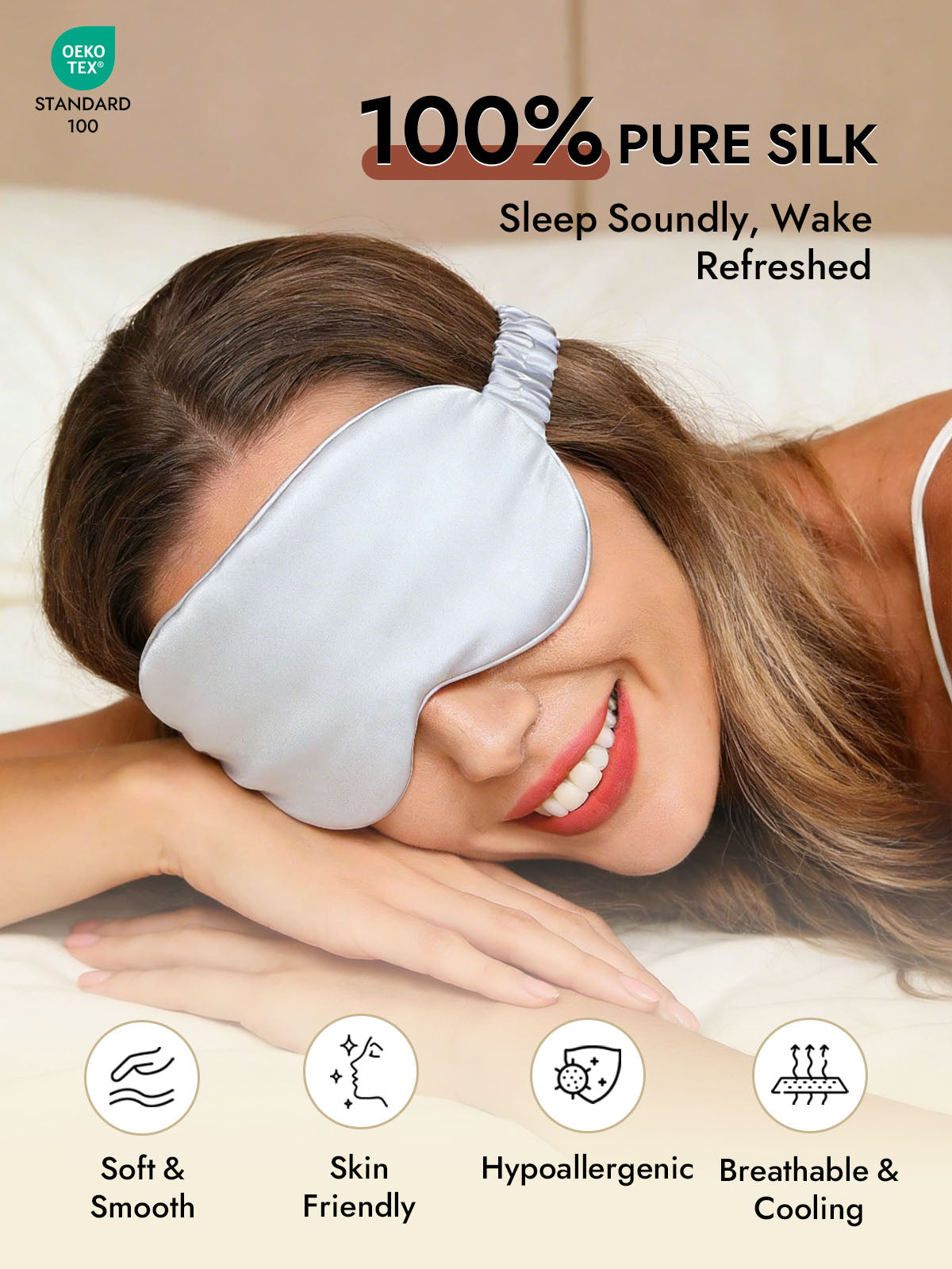 [Silver] SilkSilky-UK Sleep Mask 002