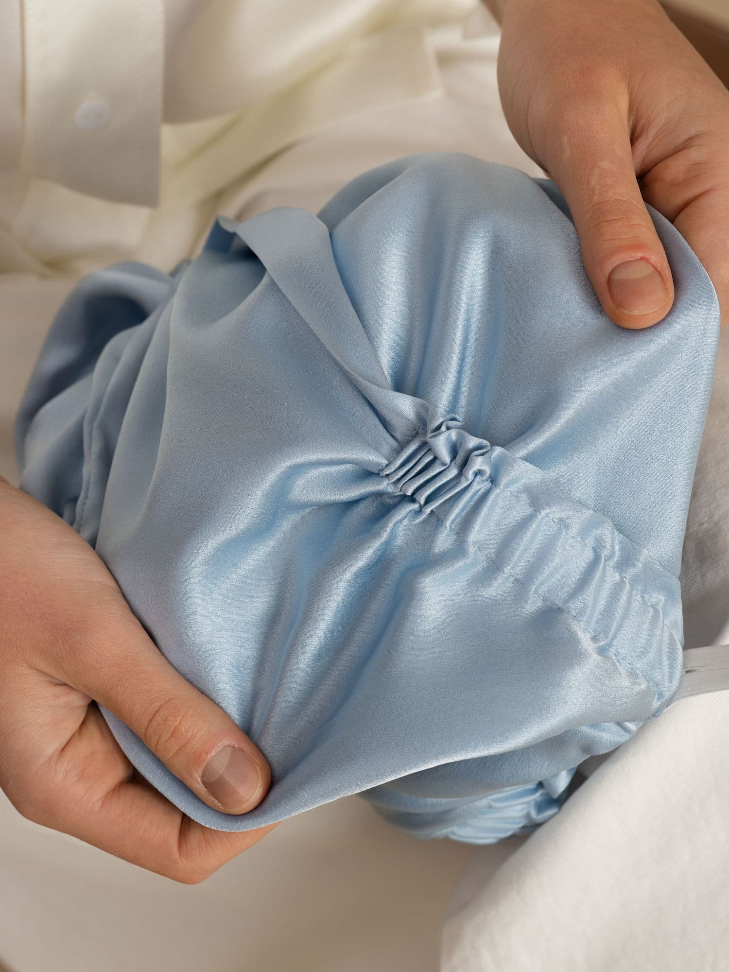 [Steel Blue] SilkSilky-UK 22Momme Sleep Cap 005