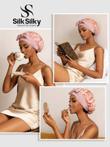 [Pale Mauve] SilkSilky-UK Sleep Cap 006
