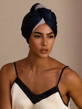 [Dark Blue] SilkSilky-UK Hair Towel Wrap 004