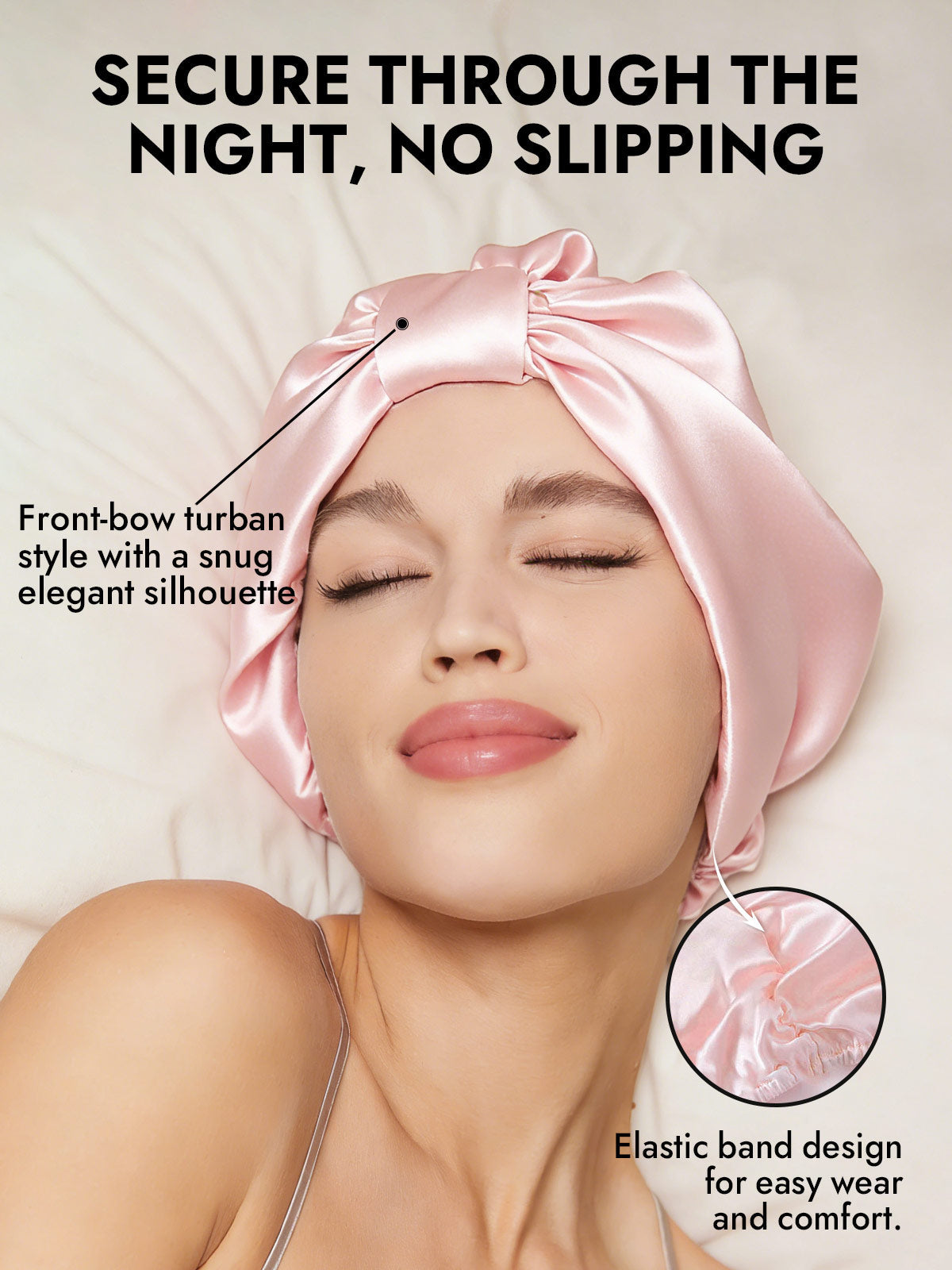 [Pink] SilkSilky-UK Sleep Cap 004