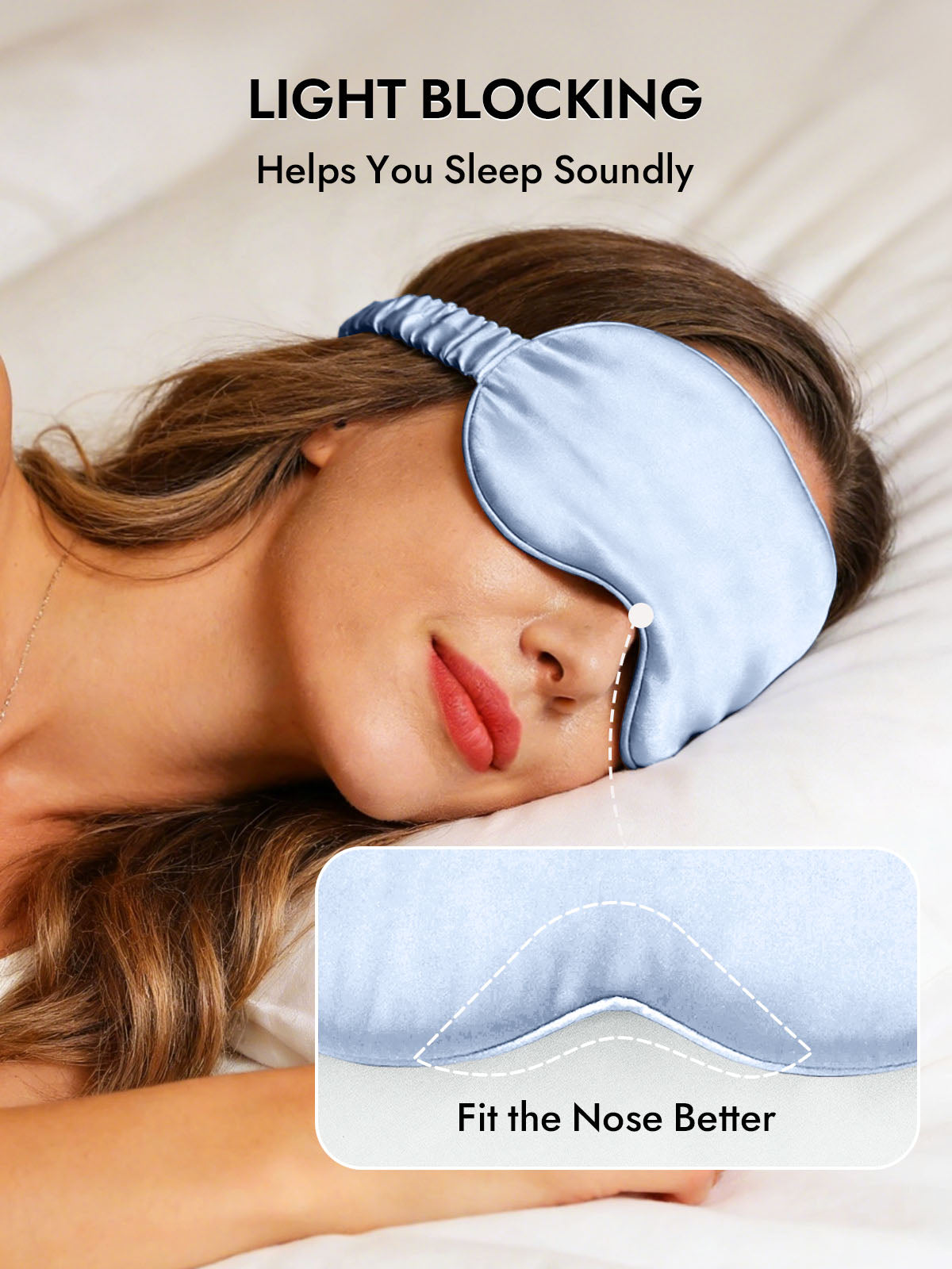 [Light Blue] SilkSilky-UK Sleep Mask 003