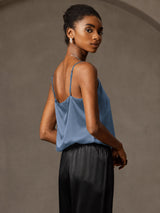 [Real Teal] SilkSilky-UK Spaghetti Strap Camisole 002