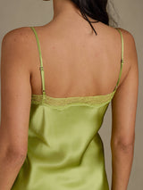 [Mint Green] SilkSilky-UK Spaghetti Strap Sweetheart Neck Nightdress 005