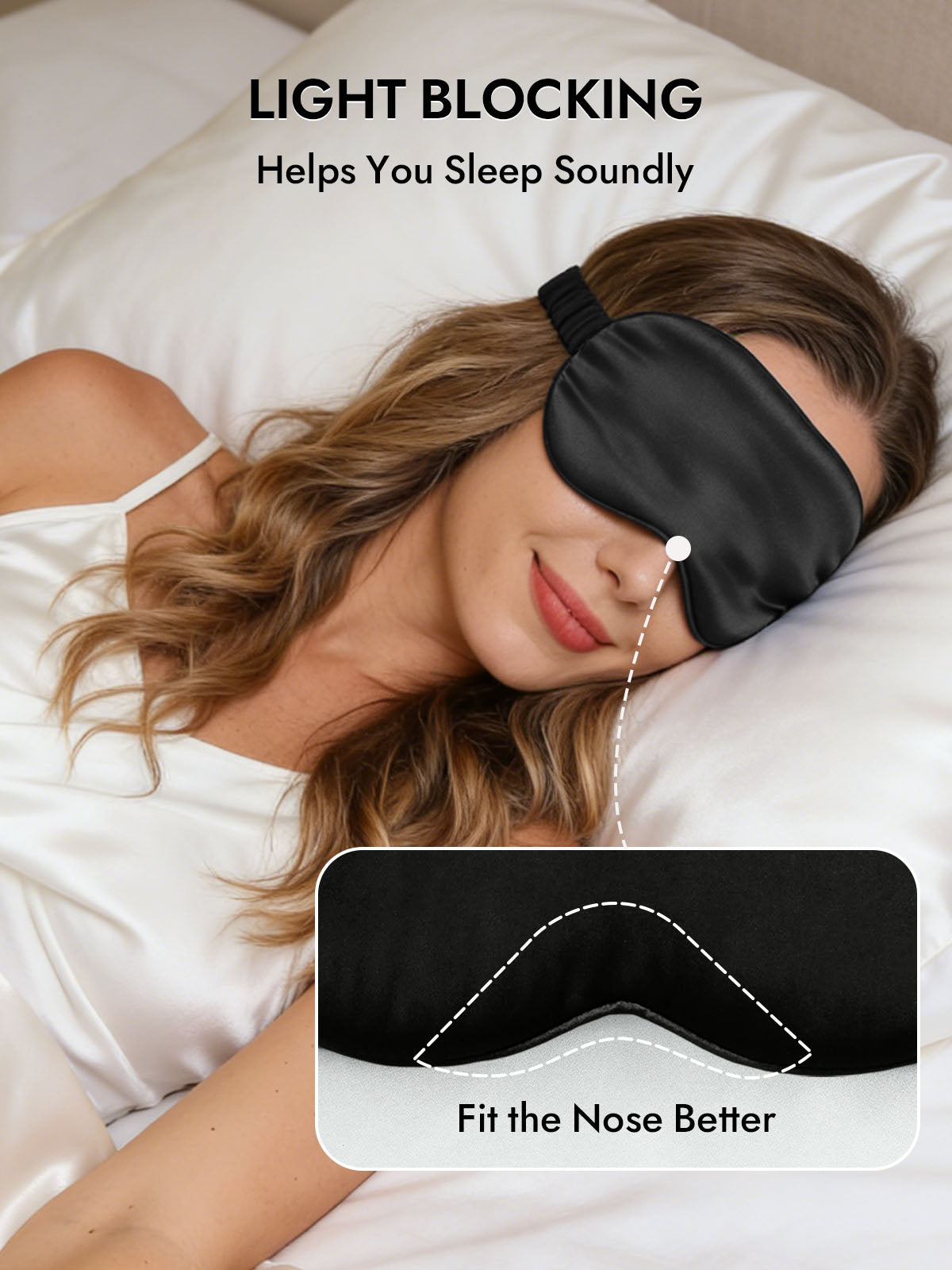 [Black] SilkSilky-UK Sleep Mask 003
