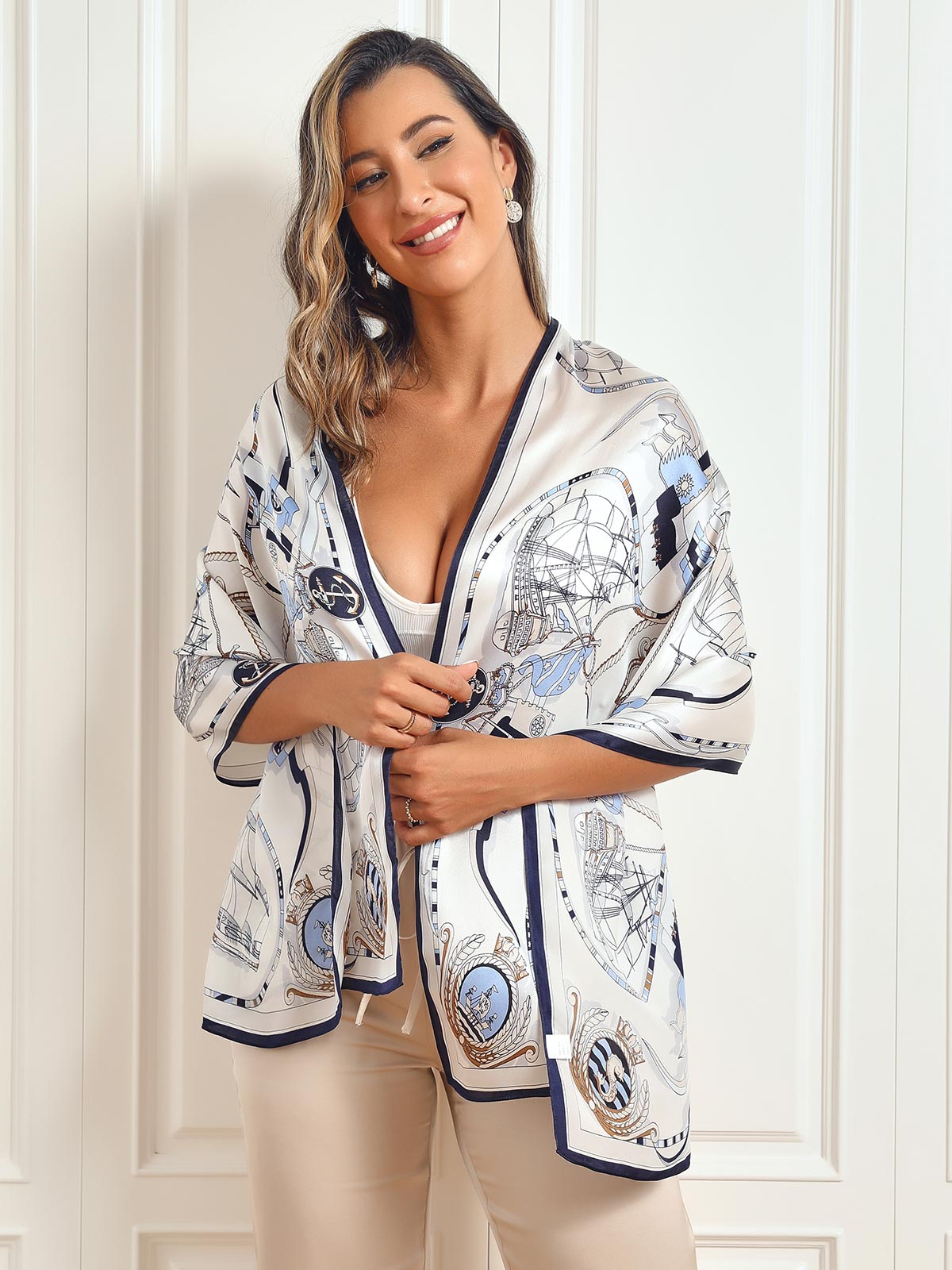 [P023] SilkSilky-UK Pure Silk Scarf 003,