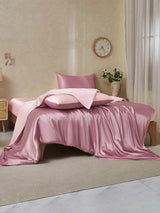 [PaleMauve+LightPink] SilkSilky-UK 22Momme Pure Silk Bedding Set 002,