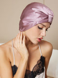 SilkSilky-UK Pure Silk Sleep Cap PaleMauve 001