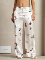[White Butterfly] SilkSilky-UK 19Momme Silk Womens Pants 001