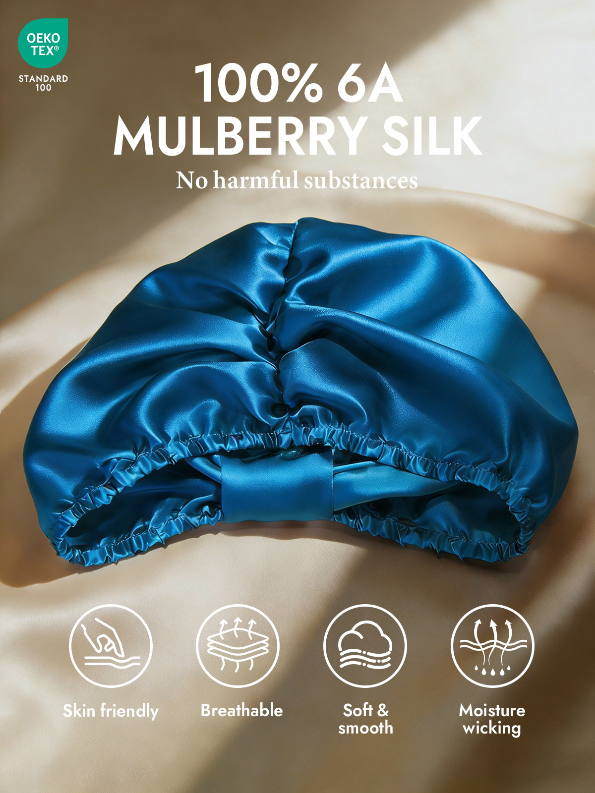 [Teal] SilkSilky-UK Sleep Cap 002