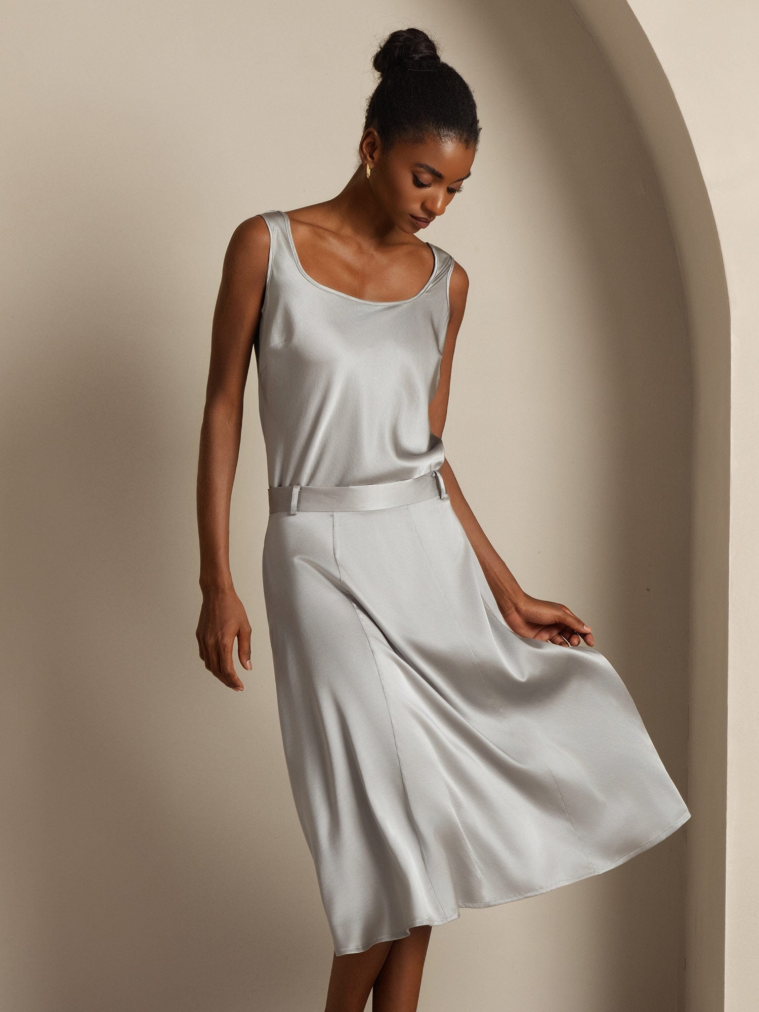 [Griffin Gray] SilkSilky-UK 19Momme Silk U Neck Camisole 005,