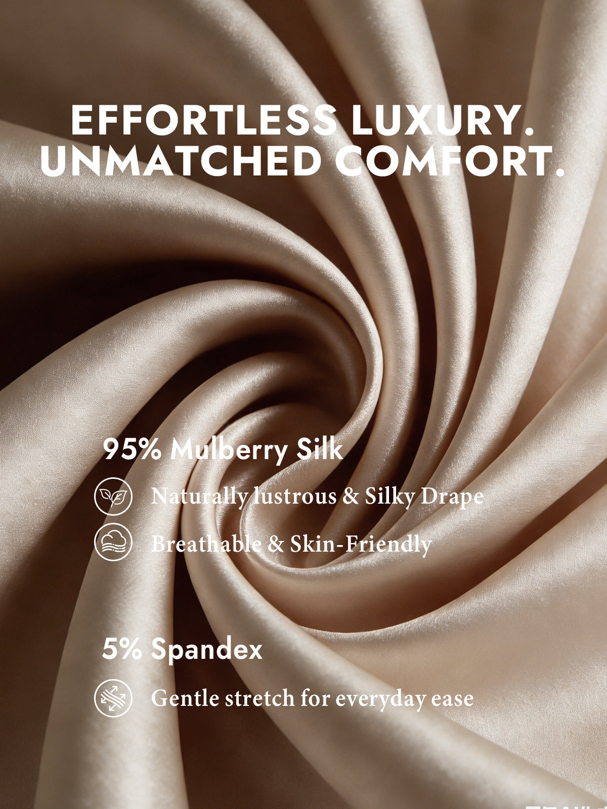 [Champagne] SilkSilky-UK Silk Long Sleeve Collar Women's Shirt 003