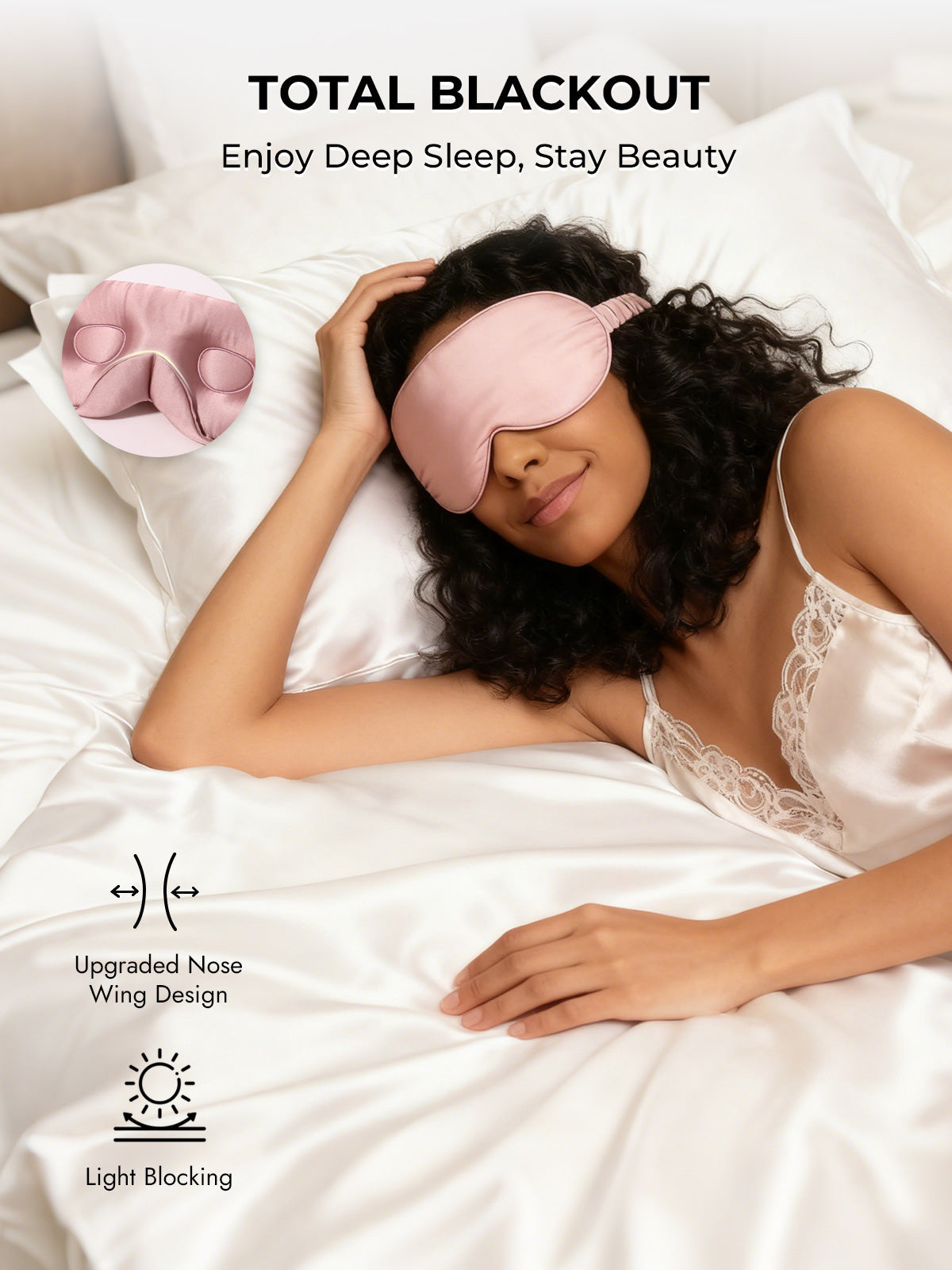 [Pale Mauve] SilkSilky-UK Pure Silk Eye Mask 005