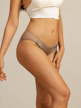 [Coffee] SilkSilky-UK 19Momme Stretch Silk Charmeuse Panty 004