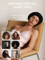 [Black] SilkSilky-UK Sleep Cap 005