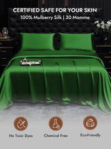 [Dark Green] SilkSilky-UK 30Momme Pillowcase 007