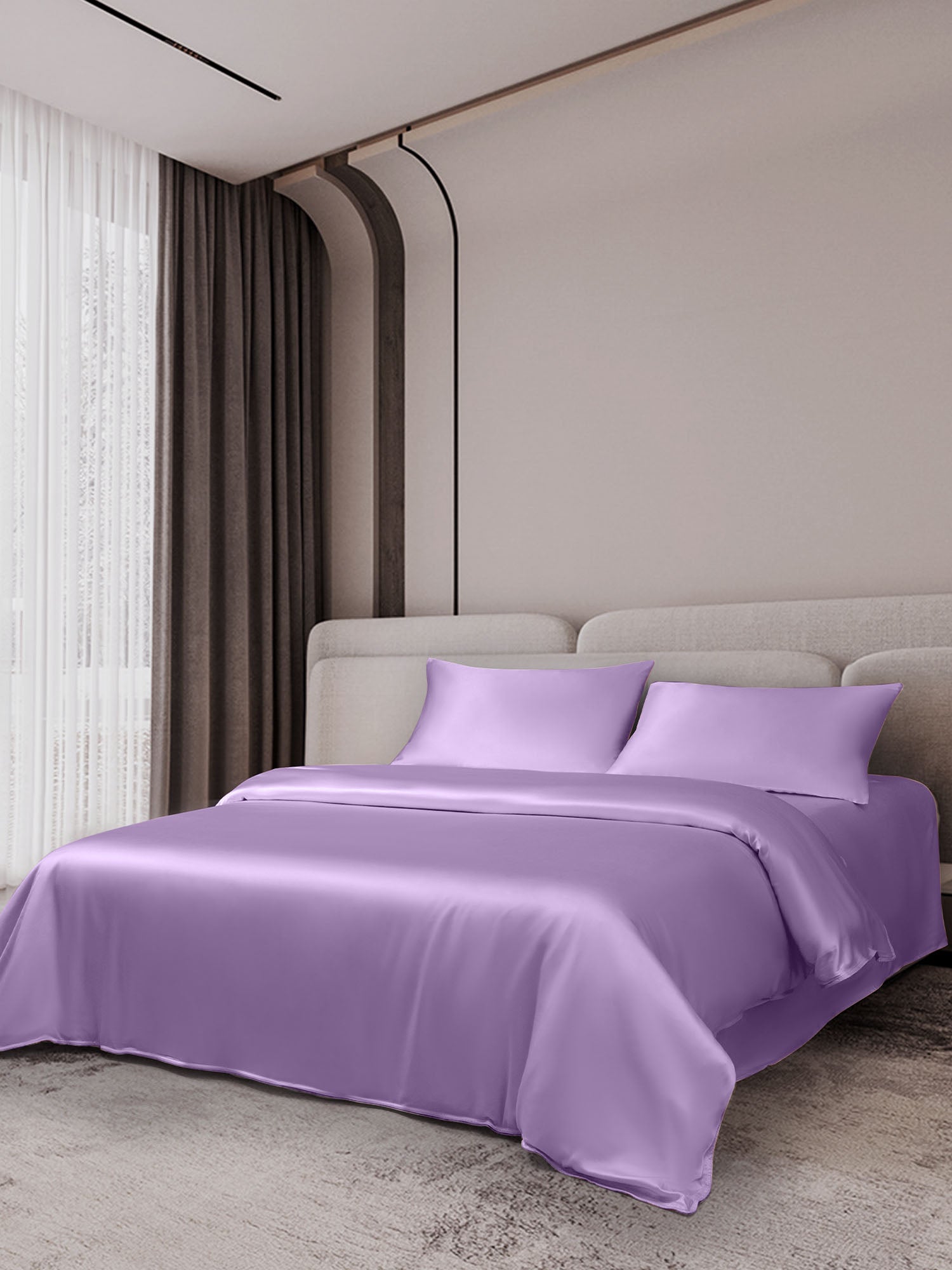 [Lavender] SilkSilky-UK 19Momme Bed Linen Set 002