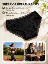 [Black] SilkSilky-UK 100% Silk Jersey Panty 004