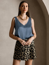[Real Teal] SilkSilky-UK Sleeveless V Neck Camisole 008