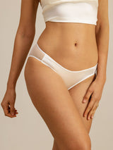 [White] SilkSilky-UK 19Momme Stretch Silk Charmeuse Panty 006