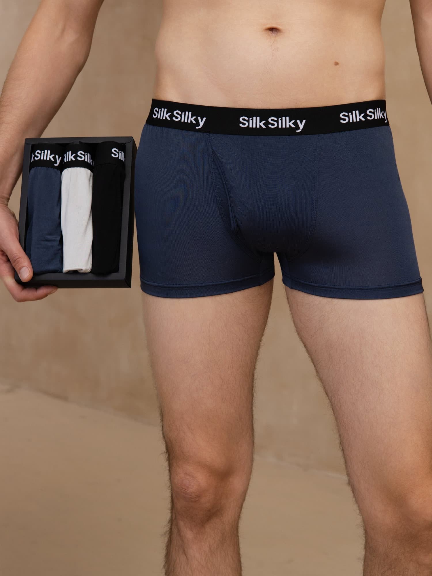 [Multi] SilkSilky-UK 100% Silk Jersey Men's Underwear 001