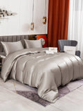 SilkSilky UK 19Momme Pure Silk Bedding Set Gray 002