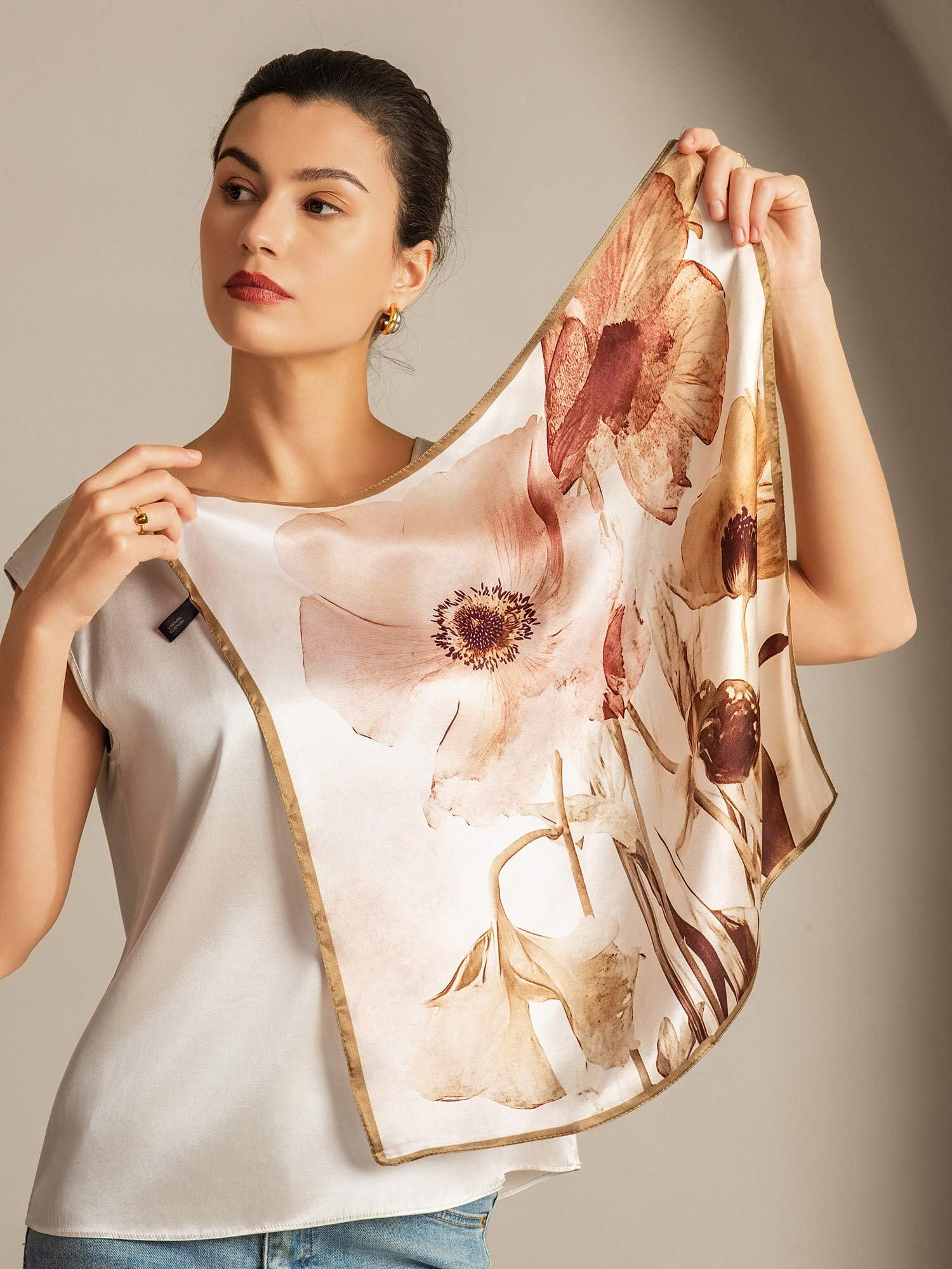 [P092] SilkSilky-UK Pure Silk Scarf 004