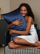 [Dark Blue] SilkSilky-UK 22Momme Pure Silk Pillowcase 002