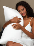 SilkSilky-UK 30Momme Pure Silk Pillowcase White 001