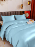 SilkSilky UK 19Momme Pure Silk Bedding Set LightBlue 004