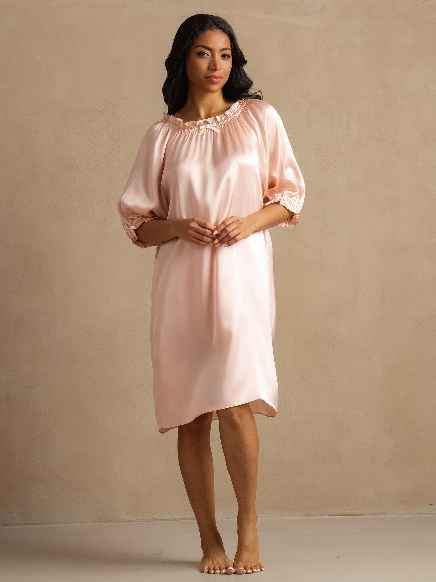 [LightPink] SilkSilky-UK Pure Silk Nightgown 003