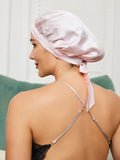 SilkSilky UK Pure Silk Sleep Cap LightPink 002