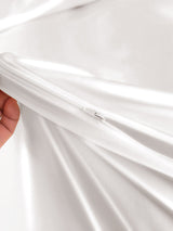 [White] SilkSilky-UK 25Momme Pure Silk Bedding Set 005