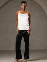 [White] SilkSilky-UK Spaghetti Strap Camisole 001