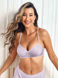 SilkSilky UK Silk Knitted Bra Lavender 004