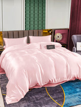 [Pink] SilkSilky-UK 25Momme Pure Silk Bedding Set 002