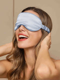 SilkSilky UK 19Momme Pure Silk Eye Mask LightBlue 002